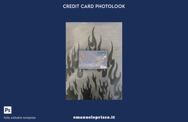 modello frontale photolook per carta di debito visto Niger Ecobank stile verific